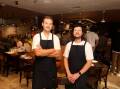 Head chef Will Lawson and Tristan Rosier at Fior restaurant, Gymea. Picture by Chris Lane